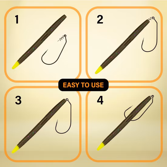 Fly Fishing Bait Fly Hook with Rabbit Hair Flash Body